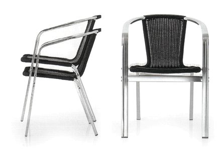 DULTON/Ѓ_g Aluminium cafe chair  (CH99_F18) ALUMI & POLY CHAIR / A~|`FA  CC[W