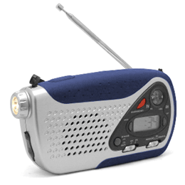 DYNAMO WATER PROOF FM/AM RADIO CLOCK with LIGHT �C���[�W